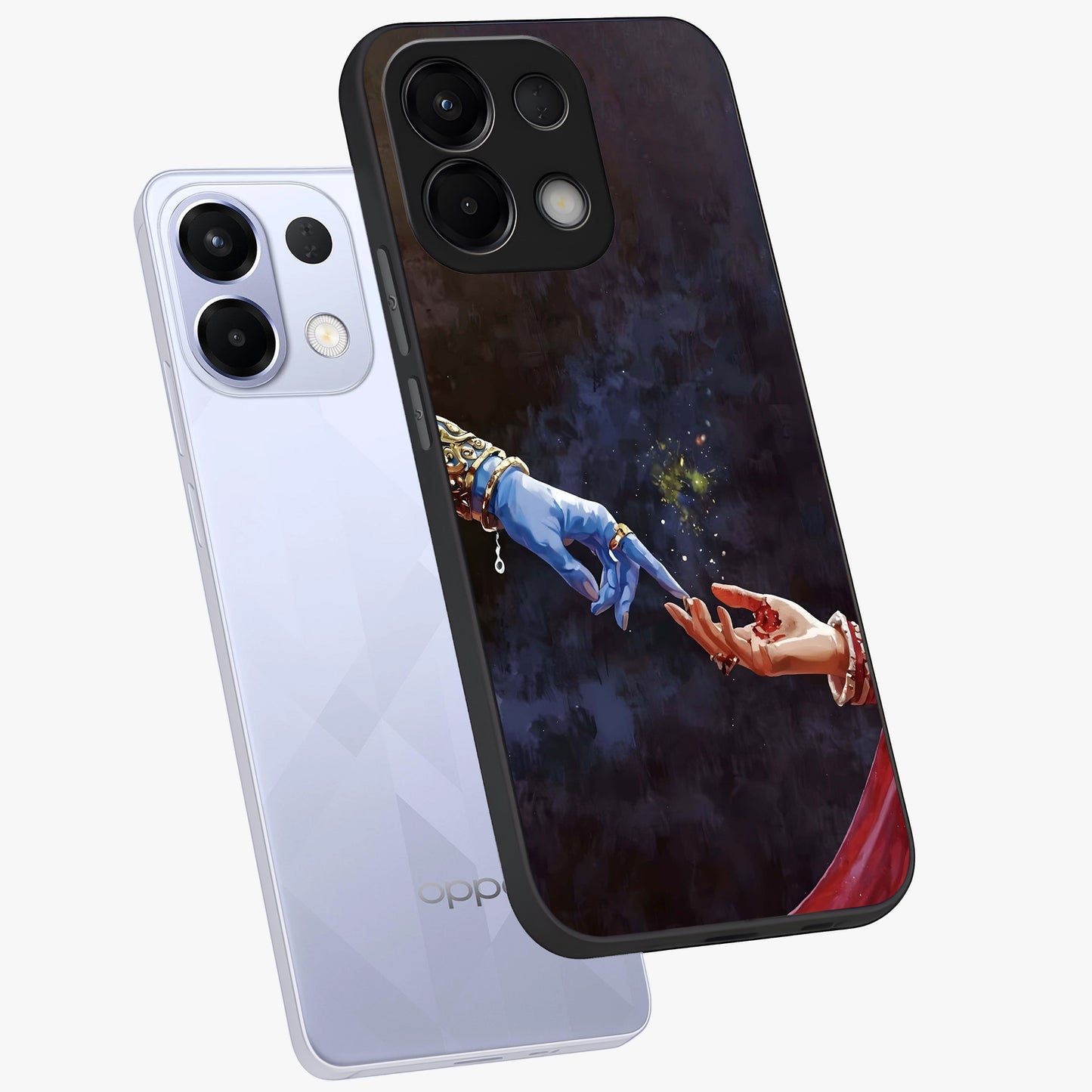 Divine Touch Eternal Glass Case displayed in angled mockup highlighting elegant divine inspired design with calm aesthetic style.