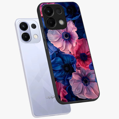 Flower Paper Art Pattern Glass Case displayed in angled mockup highlighting layered paper flower design with artistic aesthetic.