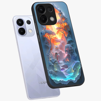 Glow Forest Portal Glass Case displayed in angled mockup highlighting mystical forest design with magical glowing aesthetic.