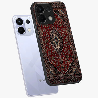 Heritage Carpet Royale Glass Case displayed in angled mockup highlighting intricate royal carpet design with heritage aesthetic.