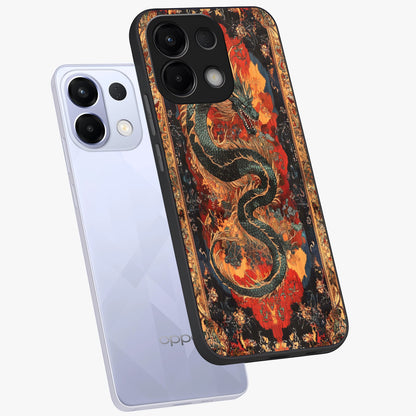 Inferno Dragon Soul Glass Case displayed in angled mockup highlighting powerful dragon illustration with inferno aesthetic.