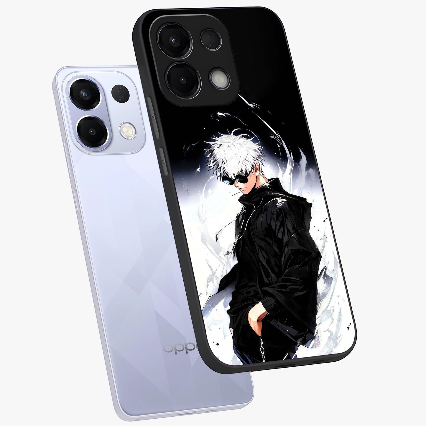 Limitless Shadow King Glass Case displayed in angled mockup highlighting dramatic dark hero design with intense aesthetic.