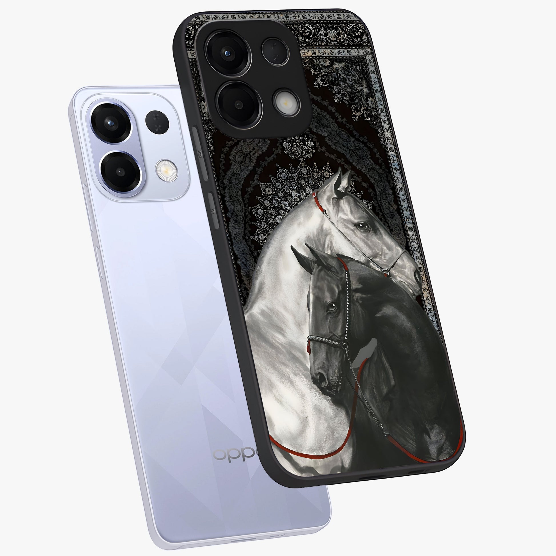 Majestic Ride Legacy Glass Case displayed in angled mockup highlighting sleek vehicle design with bold racing aesthetic.