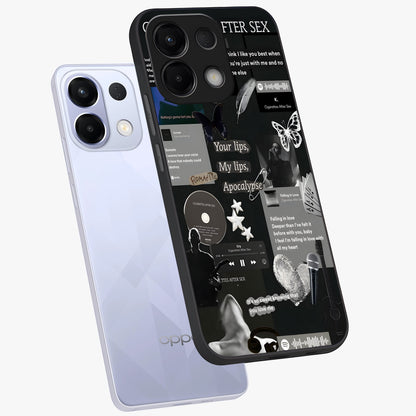 Midnight Love Echo Glass Case displayed in angled mockup highlighting elegant love inspired design with deep aesthetic style.