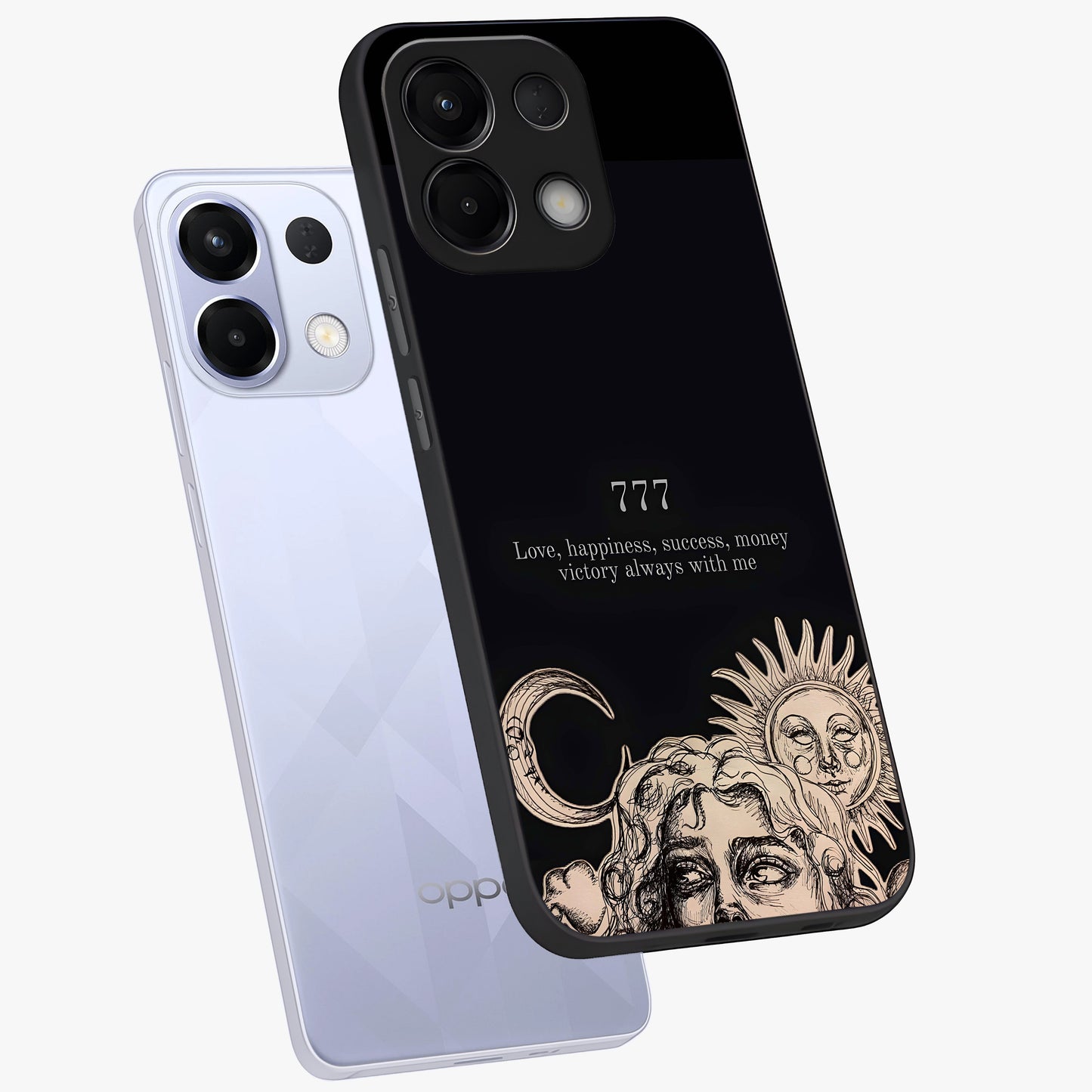 Mystic Victory Aura Glass Case displayed in angled mockup highlighting energetic aura design with bold mystical aesthetic.