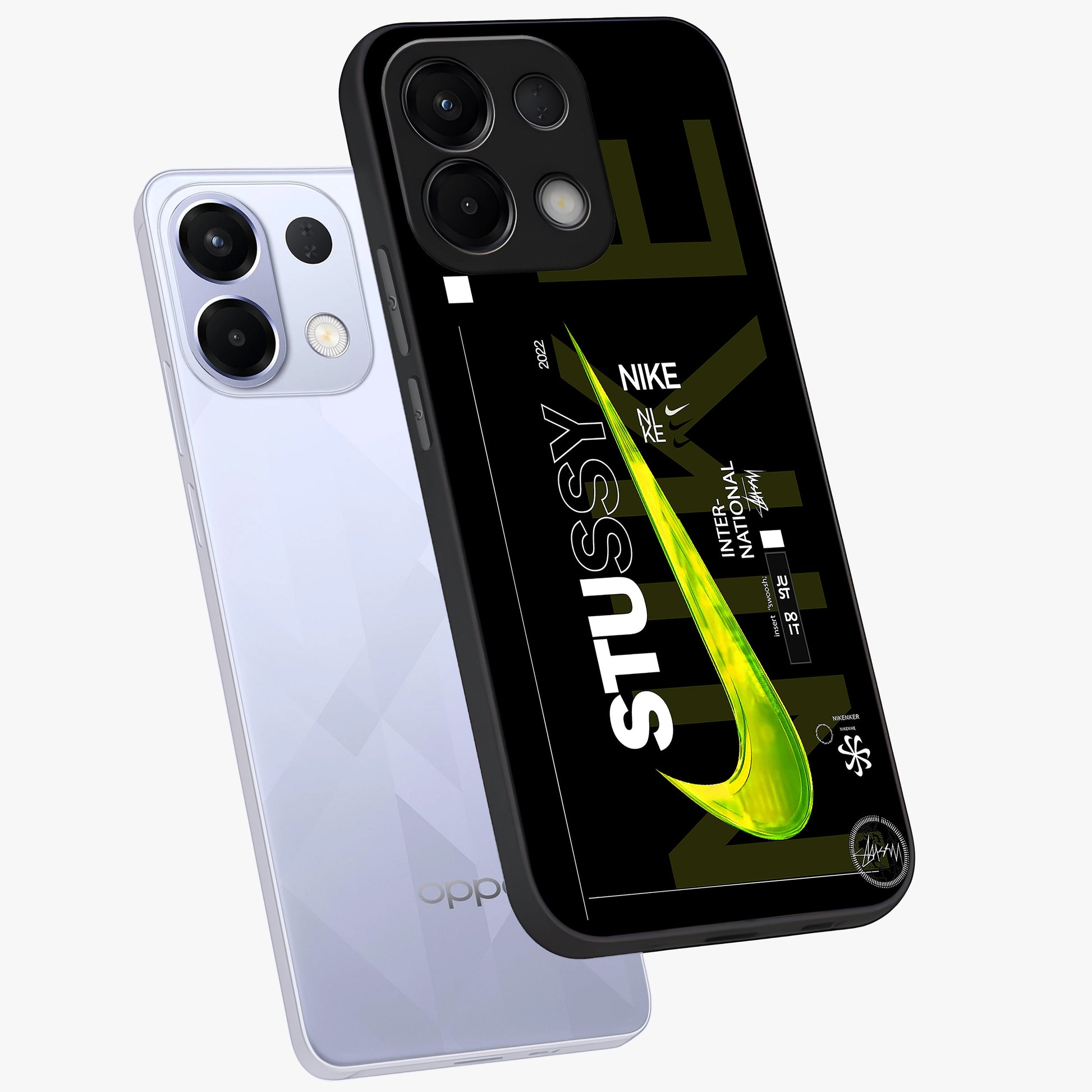 Neon Street Edition Glass Case displayed in angled mockup highlighting vibrant urban design with bold street aesthetic.