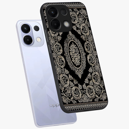 Noir Bloom Elegance Glass Case displayed in angled mockup highlighting refined flower design with stylish noir aesthetic.