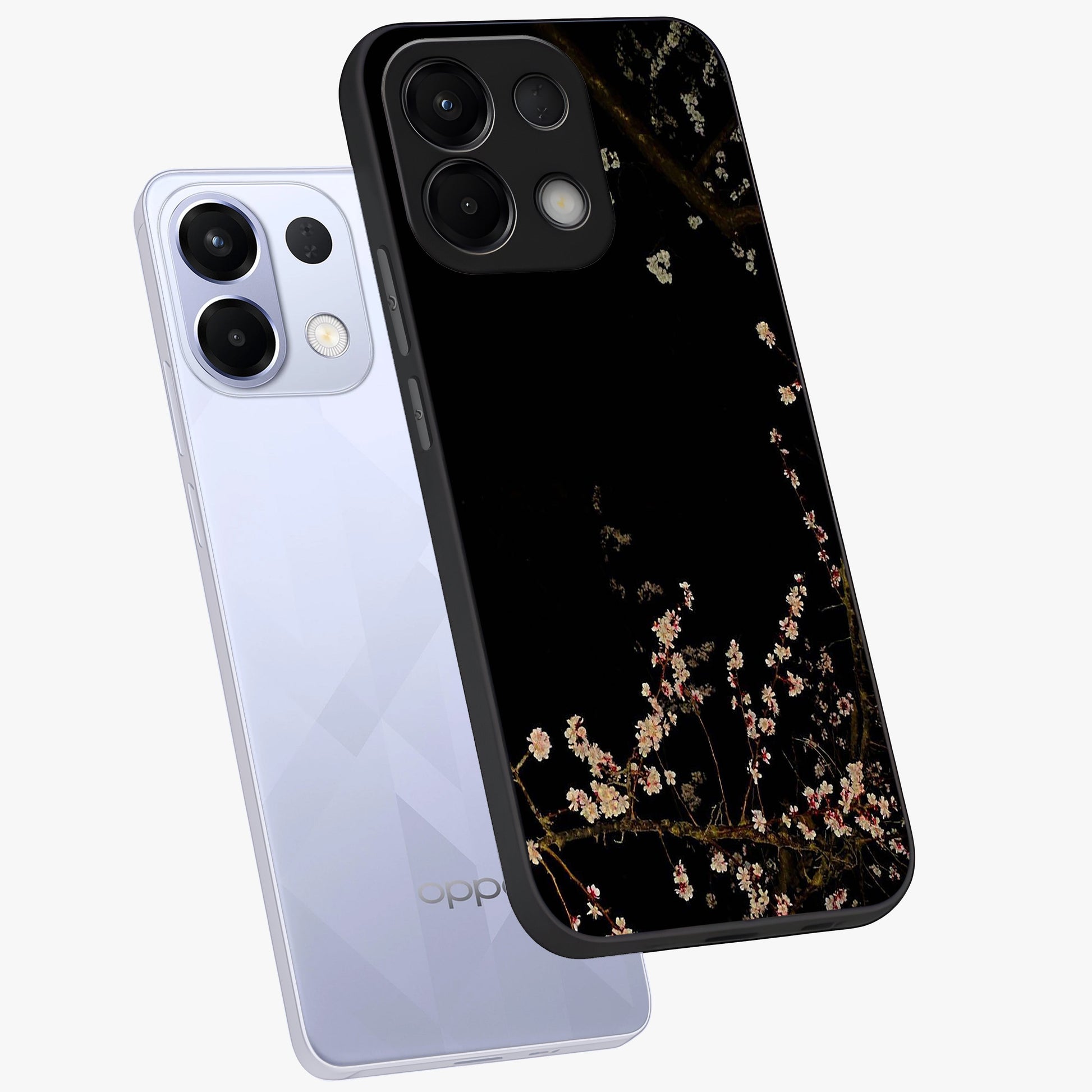Petal Moon Light With Custom Name Glass Case displayed in angled mockup highlighting delicate petal design with custom name feature.