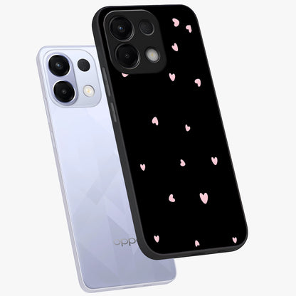 Pink Love Drops Glass Case displayed in angled mockup highlighting cute love drop design with vibrant pink aesthetic.