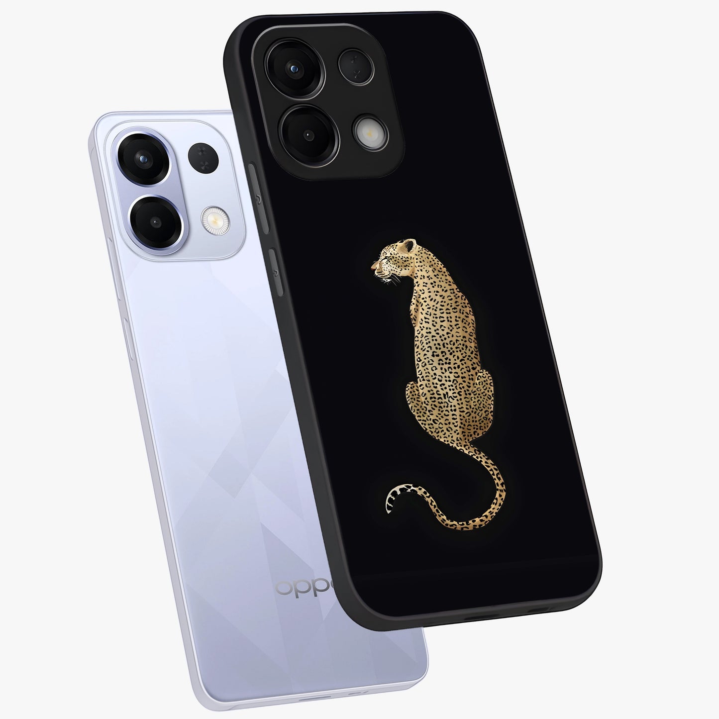 Regal Leopard Glass Case displayed in angled mockup highlighting powerful animal illustration with stylish wild aesthetic.