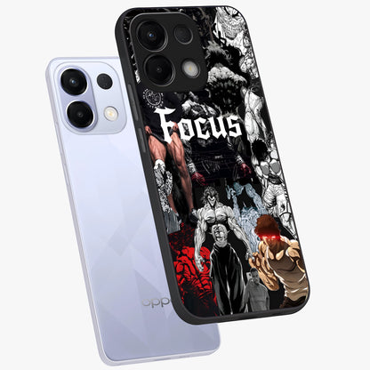 Relentless Power Focus Glass Case displayed in angled mockup highlighting bold statement design with modern aesthetic style.