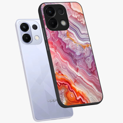 Rose Quartz Marble Glass Case displayed in angled mockup highlighting elegant marble pattern with soft aesthetic style.
