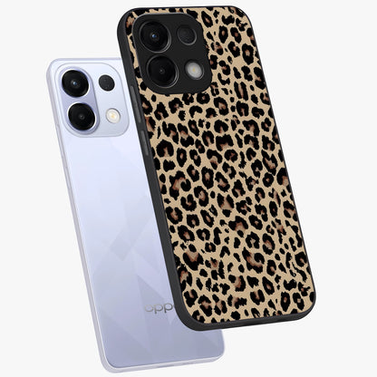 Savage Chic Pattern Glass Case displayed in angled mockup highlighting bold fashion inspired design with chic aesthetic.