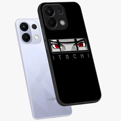 Scarlet Gaze Dominance Glass Case displayed in angled mockup highlighting intense visual design with bold scarlet aesthetic.