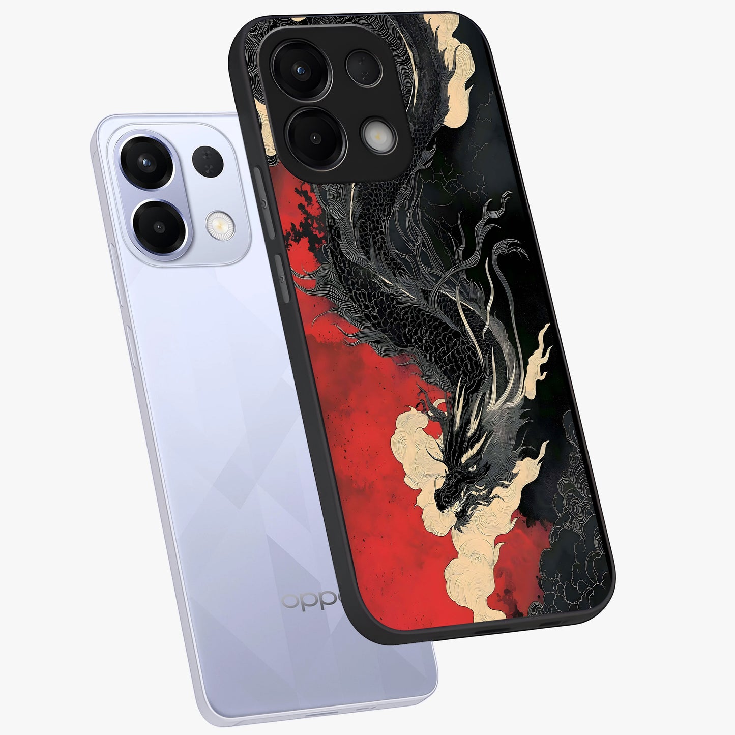 Shadow Dragon Fury Glass Case displayed in angled mockup highlighting powerful dragon illustration with dark fantasy aesthetic.