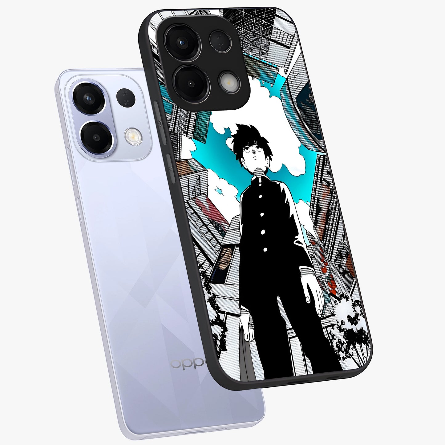 Silent Psychic Awakening Glass Case displayed in angled mockup highlighting spiritual awakening design with cosmic aesthetic.