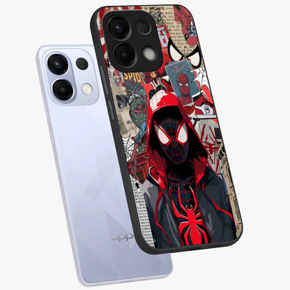 Spider Collage Street Glass Case displayed in angled mockup highlighting dynamic street style collage design with comic aesthetic.