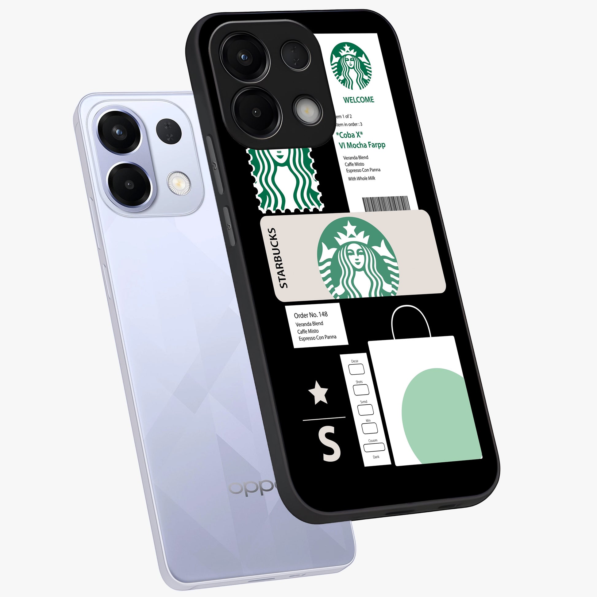 Starbucks Mocha Glass Case displayed in angled mockup highlighting stylish mocha themed design with cozy café aesthetic.