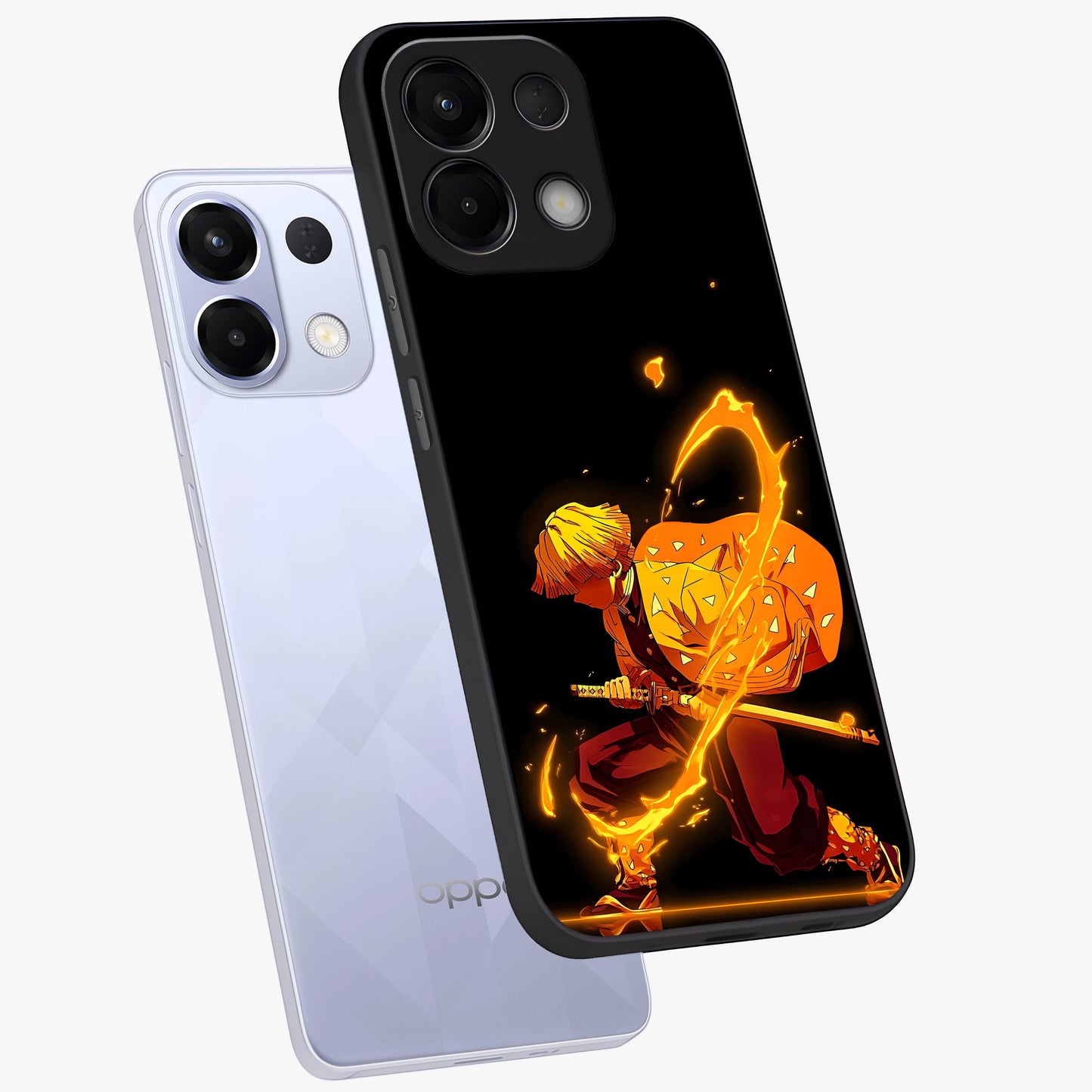 Thunder Flame Execution Glass Case displayed in angled mockup highlighting dramatic fire themed design with intense fantasy aesthetic.