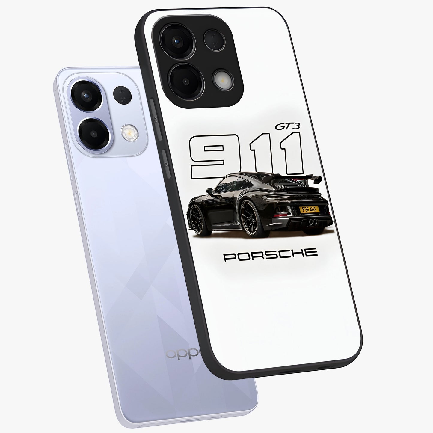 Turbo Legacy Icon Glass Case displayed in angled mockup highlighting dynamic automotive design with performance aesthetic.