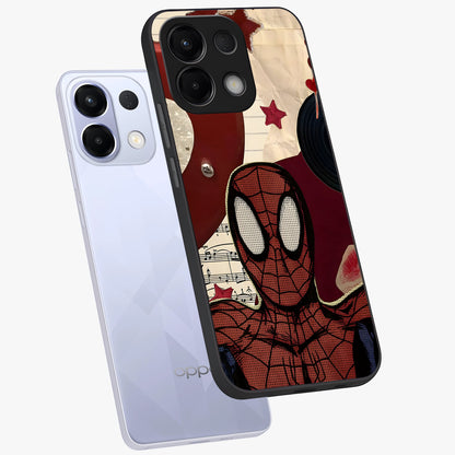 Web Warrior Vibes Glass Case displayed in angled mockup highlighting dynamic web design with comic style aesthetic.
