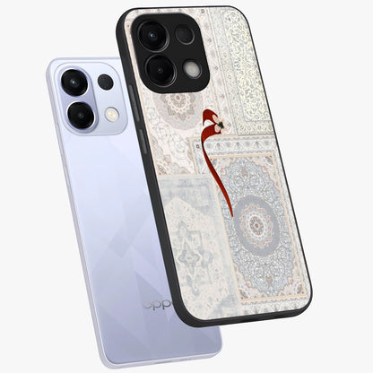 White Aesthetic Bow Glass Case displayed in angled mockup highlighting clean bow design with soft aesthetic style.