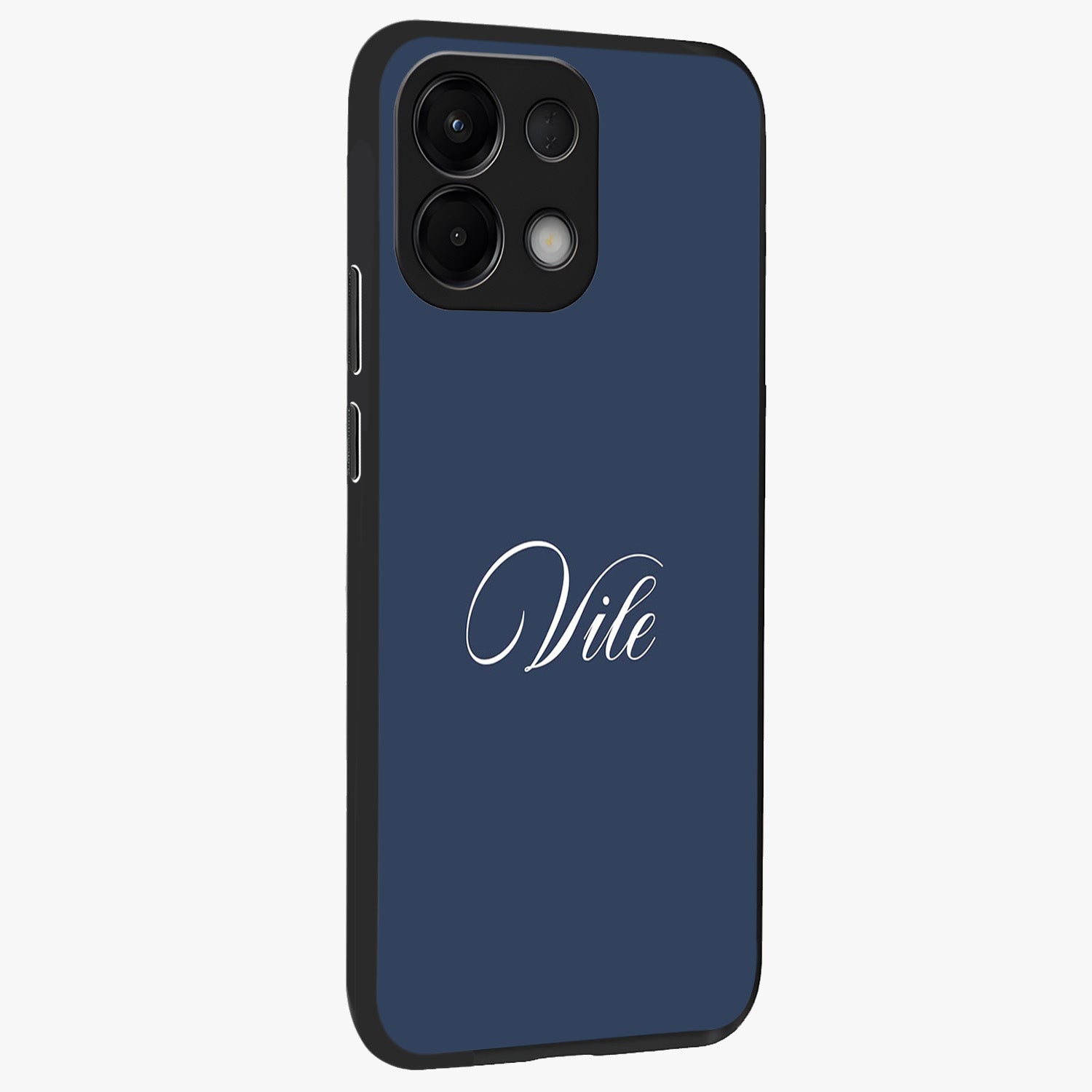 Blue Vintage Floral Pattern Glass Case displayed in angled mockup highlighting classic blue floral pattern and retro aesthetic design.