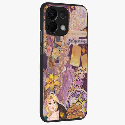 Magical Tangled Dream Glass Case upright view showcasing enchanting artistic artwork with dreamy fantasy theme.