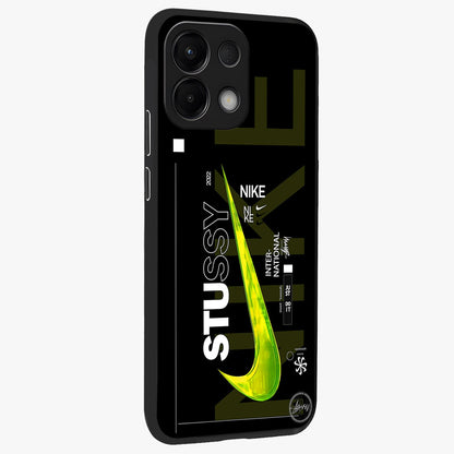 Neon Street Edition Glass Case upright view showcasing colorful neon artwork with modern street culture theme.