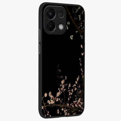 Petal Moon Light With Custom Name Glass Case upright view showcasing elegant floral moon artwork with personalized aesthetic.