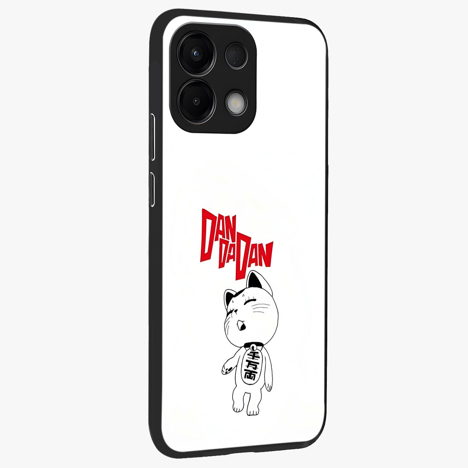 Playful Spirit Charm Glass Case upright view showcasing vibrant charm artwork with fun artistic theme.
