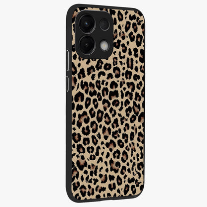 Savage Chic Pattern Glass Case upright view showcasing trendy decorative artwork with edgy fashion theme.
