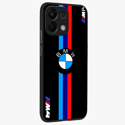 Turbo BMW Beast Glass Case upright view showcasing powerful car artwork with modern motorsport theme.
