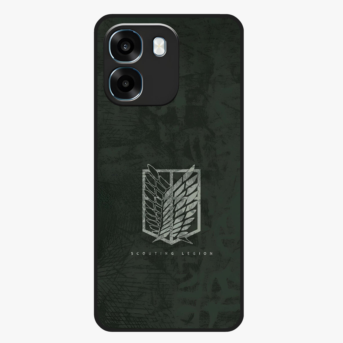 Wings Of Freedom Glass Case showing flat back view with symbolic wings artwork and glossy glass finish.