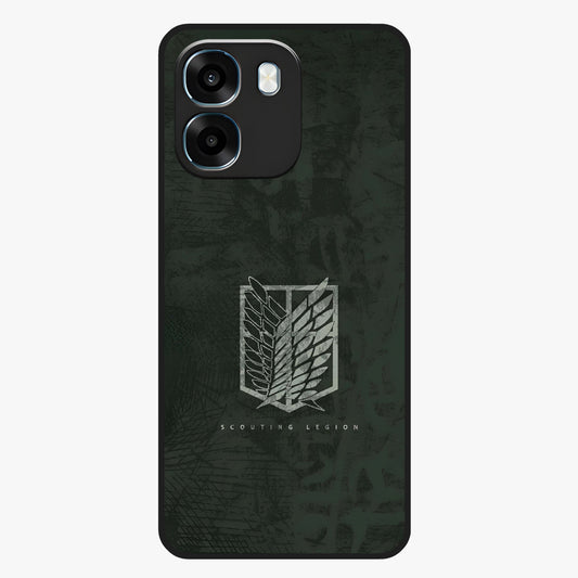 Wings Of Freedom Glass Case showing flat back view with symbolic wings artwork and glossy glass finish.