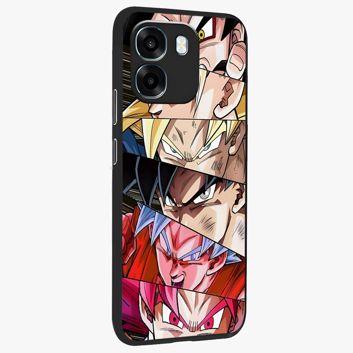 Anime Character Glass Case upright view showcasing expressive anime artwork with bold graphic style.