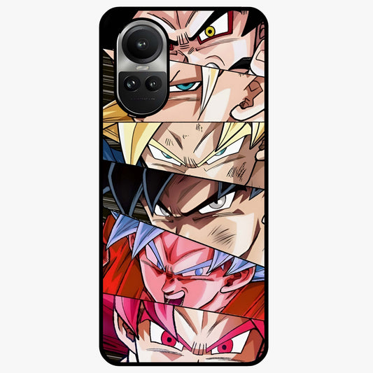 Anime Character Glass Case showing flat back view with vibrant anime artwork and glossy glass finish.