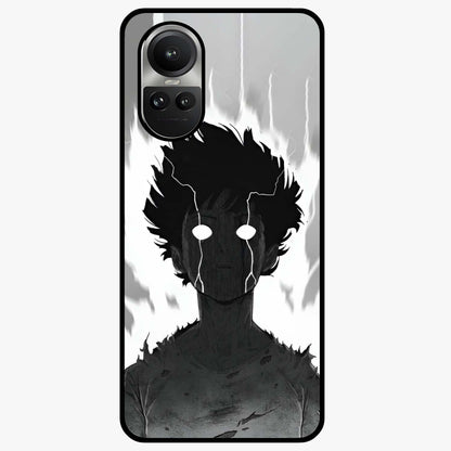 Awakened Inner Rage Glass Case showing flat back view with intense artistic artwork and glossy glass finish.