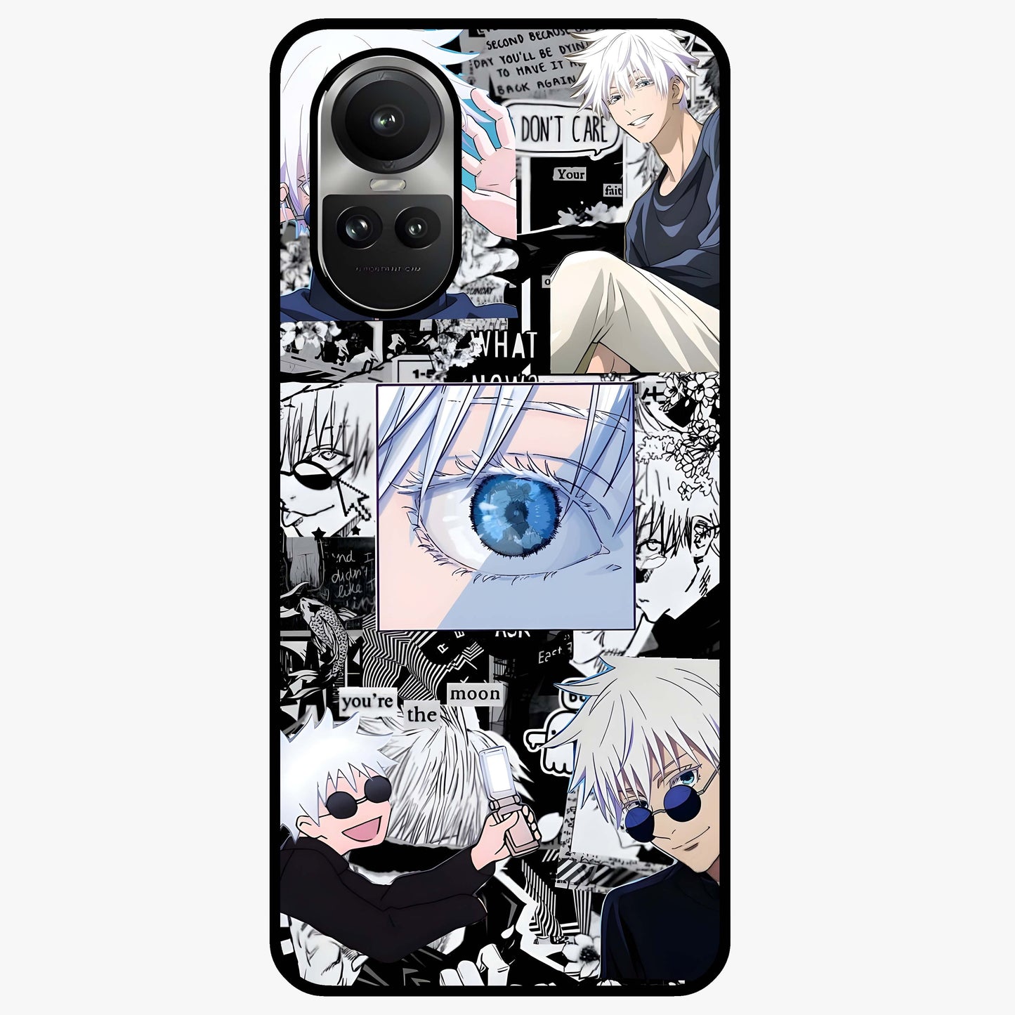 Infinity Sorcerer Chaos Glass Case showing flat back view with mystical sorcerer themed artwork and glossy glass finish.