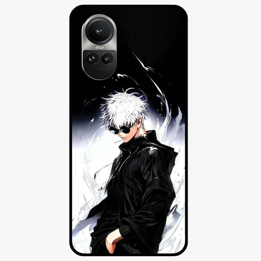 Limitless Shadow King Glass Case showing flat back view with powerful shadow warrior artwork and glossy glass finish.