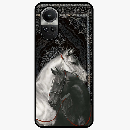 Majestic Ride Legacy Glass Case showing flat back view with powerful automotive inspired artwork and glossy glass finish.
