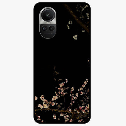 Petal Moon Light With Custom Name Glass Case showing flat back view with floral moonlight artwork and personalized name design.