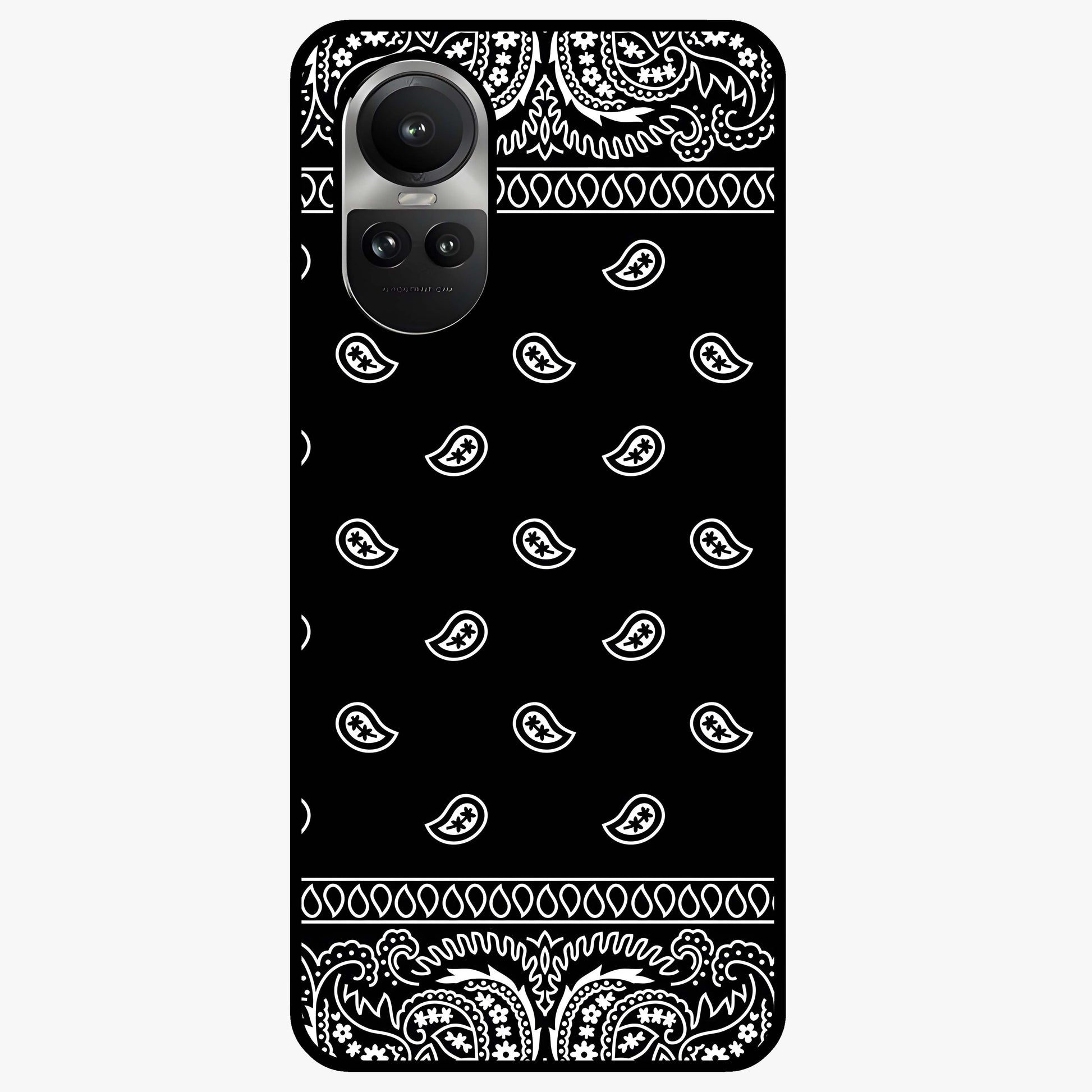 Retro Rebel Threads Glass Case showing flat back view with vintage street style artwork and glossy glass finish.
