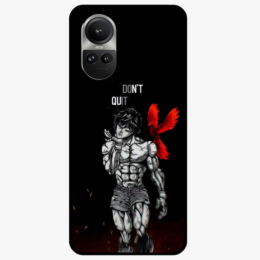 Rise Beyond Limits Glass Case showing flat back view with motivational typography artwork and glossy glass finish.