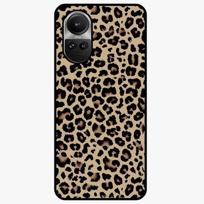 Savage Chic Pattern Glass Case showing flat back view with stylish patterned artwork and glossy glass finish.