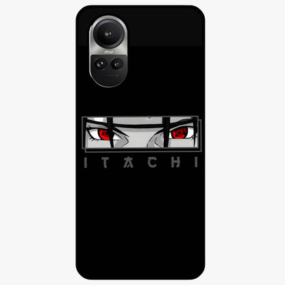 Scarlet Gaze Dominance Glass Case showing flat back view with striking red themed artwork and glossy glass finish.