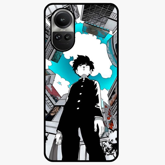 Silent Psychic Awakening Glass Case showing flat back view with mystical psychic themed artwork and glossy glass finish.