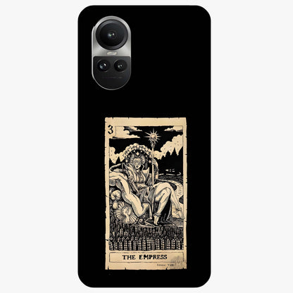 The Empress Glass Case showing flat back view with regal feminine artwork and glossy glass finish.