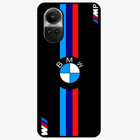 Turbo BMW Beast Glass Case showing flat back view with high performance sports car artwork and glossy glass finish.