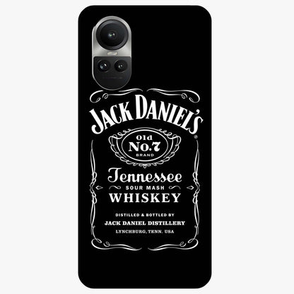 Vintage Whiskey Heritage Glass Case showing flat back view with classic whiskey inspired artwork and glossy glass finish.